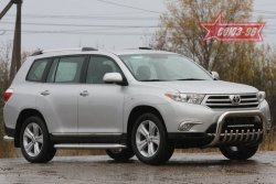 Защита переднего бампера Souz-96 (d76) Toyota Highlander  XU40 (2010-2013) рестайлинг