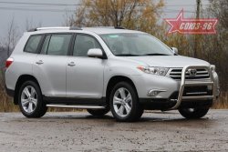 Защита переднего бампера Souz-96 (d76) Toyota Highlander  XU40 (2010-2013) рестайлинг