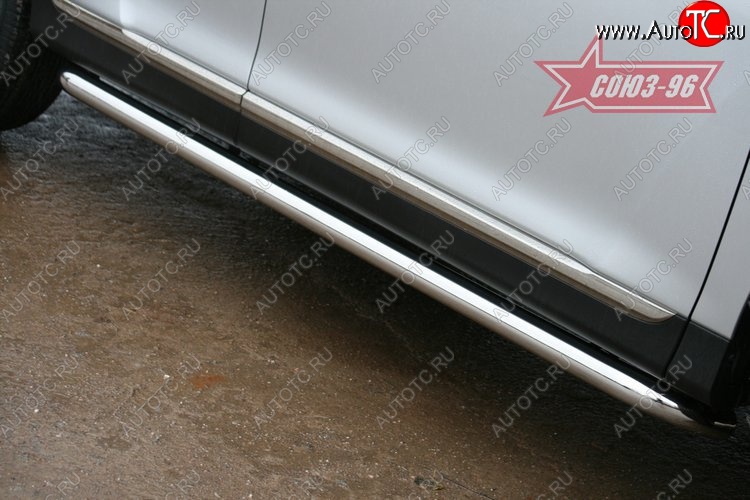 15 929 р. Защита порогов Souz-96 (d60) v1 Toyota Highlander XU40 рестайлинг (2010-2013)  с доставкой в г. Пермь