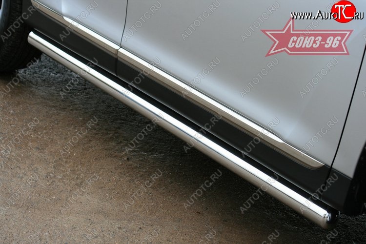 16 919 р. Защита порогов Souz-96 (d76) Toyota Highlander XU40 рестайлинг (2010-2013)  с доставкой в г. Пермь