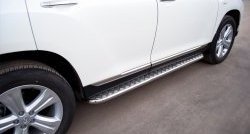 24 649 р. Широкая защита порогов SLITKOFF Toyota Highlander XU40 рестайлинг (2010-2013)  с доставкой в г. Пермь. Увеличить фотографию 2
