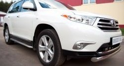 24 649 р. Широкая защита порогов SLITKOFF Toyota Highlander XU40 рестайлинг (2010-2013)  с доставкой в г. Пермь. Увеличить фотографию 3