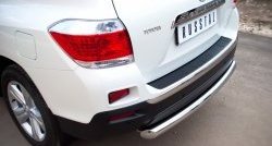 14 799 р. Защита заднего бампера (Ø76 мм, нержавейка) SLITKOFF  Toyota Highlander  XU40 (2010-2013) рестайлинг  с доставкой в г. Пермь. Увеличить фотографию 2