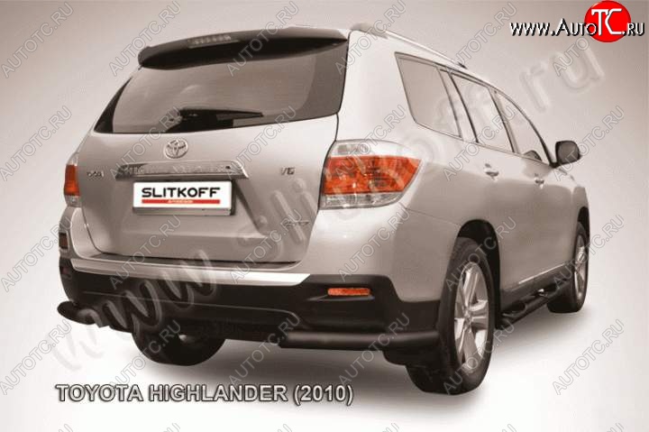 8 599 р. Уголки d57  Toyota Highlander  XU40 (2010-2013) рестайлинг (Цвет: серебристый)  с доставкой в г. Пермь