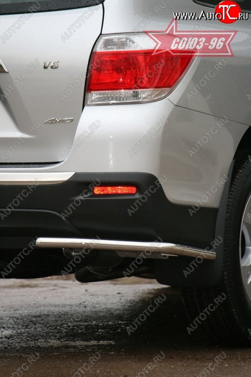 8 819 р. Защита заднего бампера из двух боковых уголков (d42) Souz-96  Toyota Highlander  XU40 (2010-2013) рестайлинг  с доставкой в г. Пермь