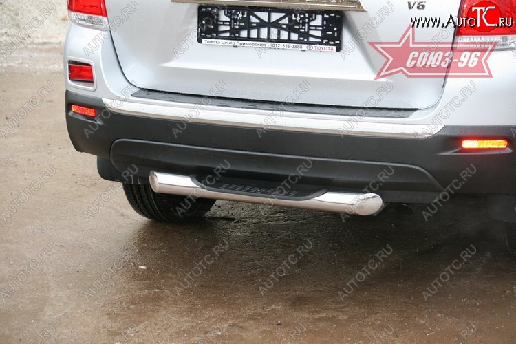 15 479 р. Защита заднего бампера с проступью (d76) Souz-96  Toyota Highlander  XU40 (2010-2013) рестайлинг  с доставкой в г. Пермь