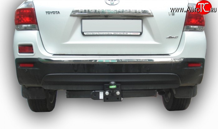 7 499 р. Фаркоп Лидер Плюс Toyota Highlander XU40 рестайлинг (2010-2013) (Без электропакета)  с доставкой в г. Пермь