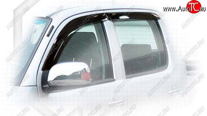 2 099 р. Дефлектора окон CA-Plastic Toyota Hilux AN20,AN30  2-ой рестайлинг (2011-2016) (Classic полупрозрачный, Без хром.молдинга)  с доставкой в г. Пермь