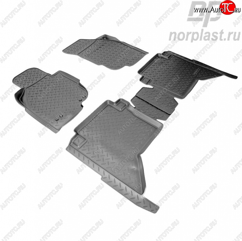 2 979 р. Комплект ковриков в салон Norplast  Toyota Hilux  AN20,AN30 (2011-2016)  2-ой рестайлинг  с доставкой в г. Пермь