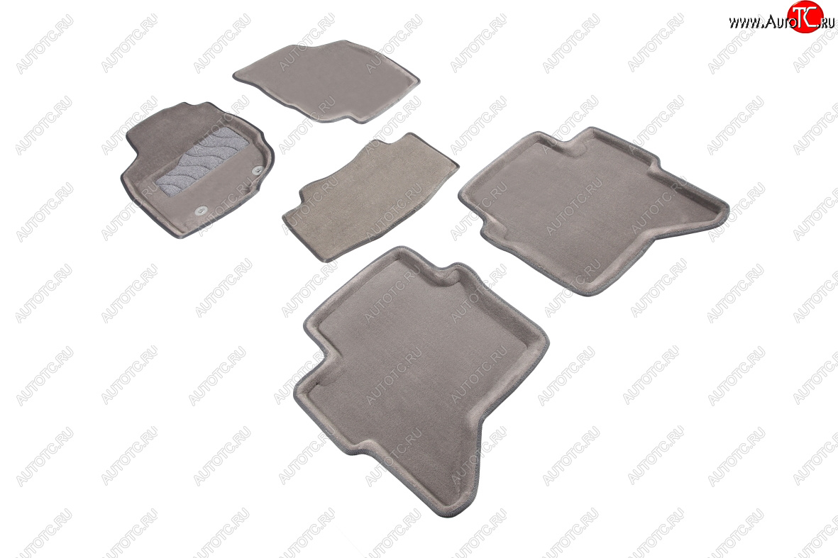 7 259 р. Комплект ковриков салона Seintex 3D (текстиль)  Toyota Hilux  AN20,AN30 (2011-2016)  2-ой рестайлинг (серый)  с доставкой в г. Пермь