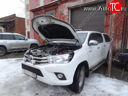 2 499 р. Упоры капота Russtal Toyota Hilux AN120 дорестайлинг (2016-2020)  с доставкой в г. Пермь
