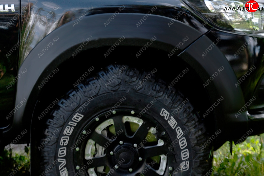 6 999 р. Расширитель арки RA (вылет 25 мм, передний правый)  Toyota Hilux  AN120 (2016-2020) дорестайлинг (Поверхность глянец под покраску, Неокрашенный)  с доставкой в г. Пермь