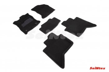 Коврики в салон SEINTEX 3D ВОРС (комплект) Toyota Hilux  AN120 (2016-2020) дорестайлинг, 1-ый рестайлинг (Цвет: черный)