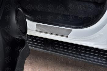 2 099 р. Накладки порожков салона Russtal Toyota Hilux AN120 дорестайлинг (2016-2020)  с доставкой в г. Пермь. Увеличить фотографию 3