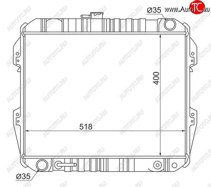 10 249 р. Радиатор двигателя SAT Toyota Hilux Surf N120,N130 5 дв. дорестайлинг (1989-1991)  с доставкой в г. Пермь