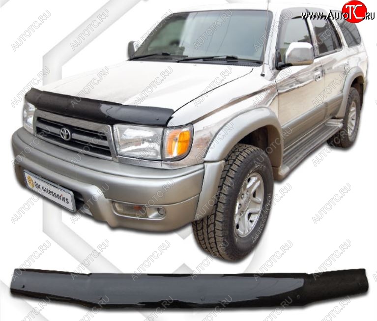 1 999 р. Дефлектор капота (N180-N185) CA-Plastic  Toyota Hilux Surf  N180 (1995-1998) 5 дв. дорестайлинг (Classic черный, Без надписи)  с доставкой в г. Пермь