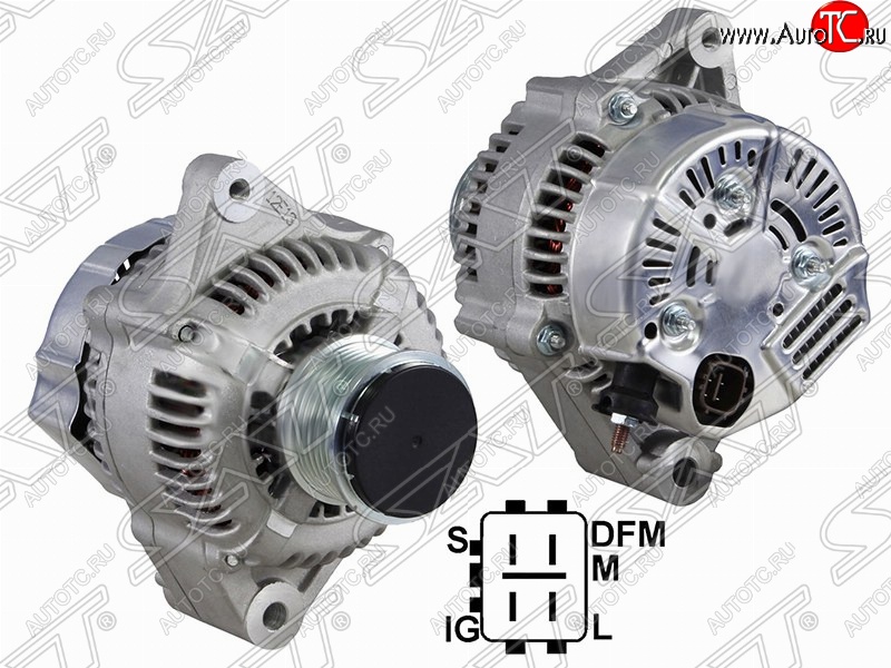 11 499 р. Генератор (80A/ 12V) (1KDFTV) SAT Toyota Hilux Surf N180 5 дв. дорестайлинг (1995-1998)  с доставкой в г. Пермь