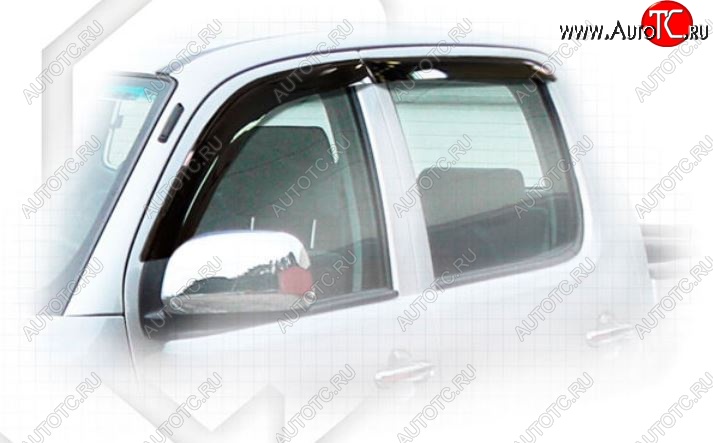 2 099 р. Дефлектора окон CA-Plastiс Toyota Hilux AN10,AN20 дорестайлинг (2004-2008) (Classic полупрозрачный, Без хром.молдинга)  с доставкой в г. Пермь