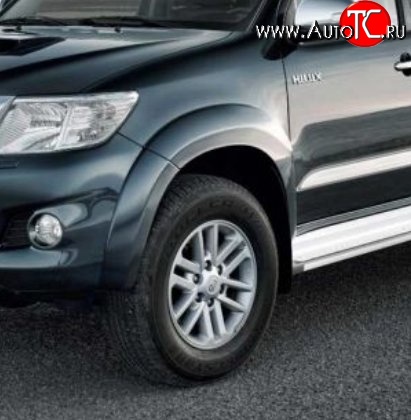 12 599 р. Накладки на колёсные арки Standart Toyota Hilux AN10,AN20 дорестайлинг (2004-2008) (Неокрашенные)  с доставкой в г. Пермь