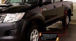 17 499 р. Накладки на колёсные арки RA (комплект) Toyota Hilux AN20,AN30  2-ой рестайлинг (2011-2016) (Поверхность глянец (под окраску), Неокрашенные)  с доставкой в г. Пермь. Увеличить фотографию 4