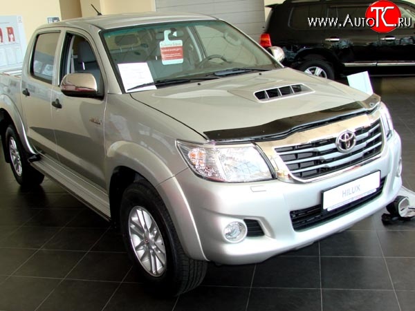 3 299 р. Дефлектор капота NovLine Toyota Hilux AN20,AN30  2-ой рестайлинг (2011-2016)  с доставкой в г. Пермь