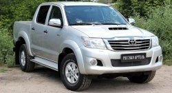 2 069 р. Защитная сетка решетки переднего бампера (рестайлинг) РА Toyota Hilux AN20,AN30  2-ой рестайлинг (2011-2016)  с доставкой в г. Пермь. Увеличить фотографию 2