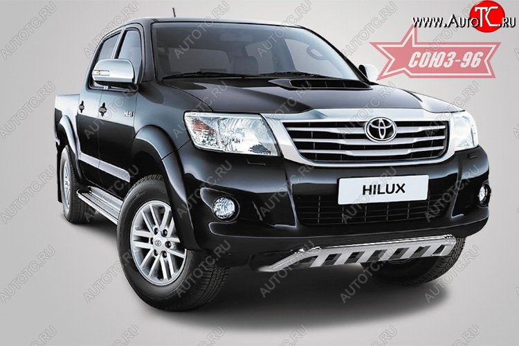 23 399 р. Защита переднего бампера одинарная Souz-96 (d60) Toyota Hilux AN20,AN30  2-ой рестайлинг (2011-2016)  с доставкой в г. Пермь