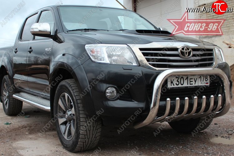 22 229 р. Защита переднего бампера Souz-96 (d76) Toyota Hilux AN20,AN30  2-ой рестайлинг (2011-2016)  с доставкой в г. Пермь