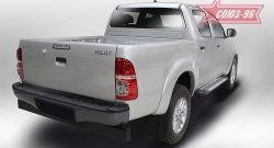 9 899 р. Пороги из алюминиевого профиля Souz-96 Toyota Hilux AN20,AN30  2-ой рестайлинг (2011-2016)  с доставкой в г. Пермь. Увеличить фотографию 2