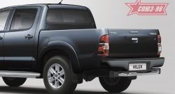 Защита заднего бампера с проступью 2-й рестайлинг Souz-96 (d76) Toyota Hilux  AN10,AN20 (2008-2011) 1-ый рестайлинг