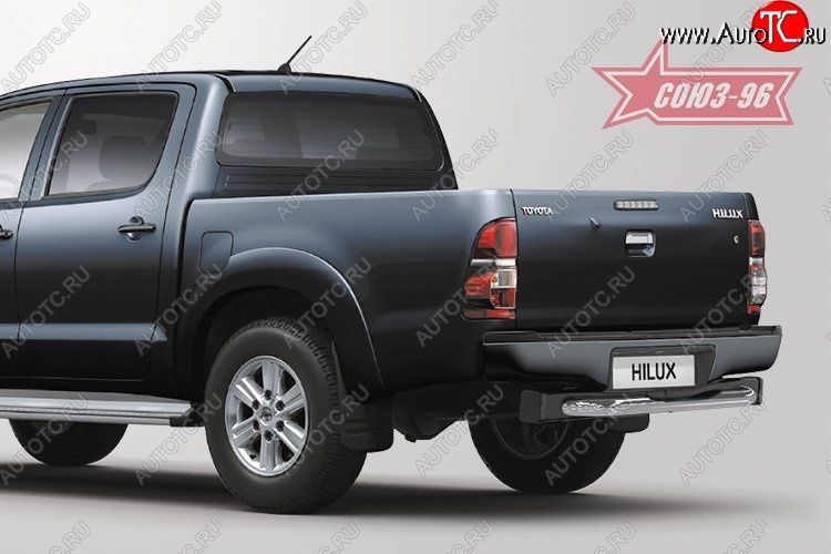 14 129 р. Защита заднего бампера с проступью 2-й рестайлинг Souz-96 (d76)  Toyota Hilux  AN10,AN20 (2008-2011) 1-ый рестайлинг  с доставкой в г. Пермь