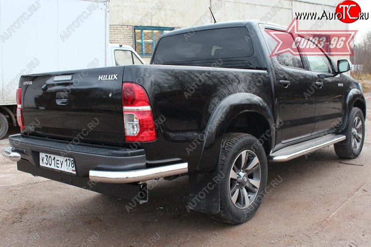 13 859 р. Защита заднего бампера из боковых уголков Souz-96 (d76)  Toyota Hilux  AN10,AN20 (2008-2011) 1-ый рестайлинг  с доставкой в г. Пермь