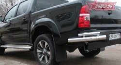 Защита заднего бампера из двойных боковых уголков Souz-96 (d76/42) Toyota Hilux  AN10,AN20 (2008-2011) 1-ый рестайлинг