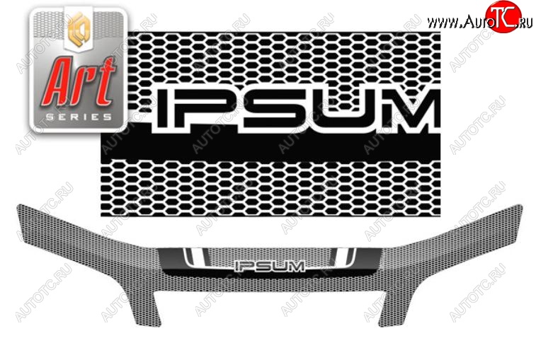 2 399 р. Дефлектор капота (M10G-M15G) CA-Plastiс  Toyota Ipsum  SXM10 (1995-1998) дорестайлинг (Серия Art серебро)  с доставкой в г. Пермь