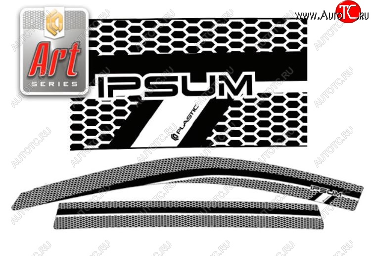 2 199 р. Дефлектора окон (M10G-M15G) CA-Plastic  Toyota Ipsum  SXM10 (1995-1998) дорестайлинг (Серия Art графит, Без хром.молдинга, Крепление только на скотч)  с доставкой в г. Пермь
