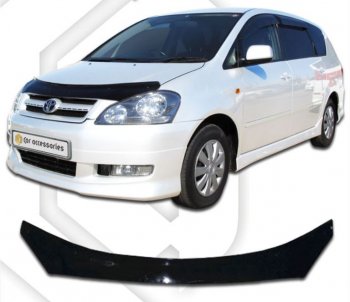 2 159 р. Дефлектор капота CA-Plastiс  Toyota Ipsum  ACM20 (2001-2003) дорестайлинг (серия Classic черный, Без надписи)  с доставкой в г. Пермь. Увеличить фотографию 2