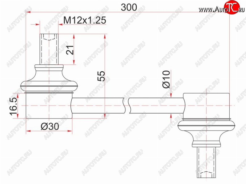 549 р. Стойка (тяга) переднего стабилизатора SAT  Toyota Ipsum  ACM20 - Voxy  минивэн  с доставкой в г. Пермь