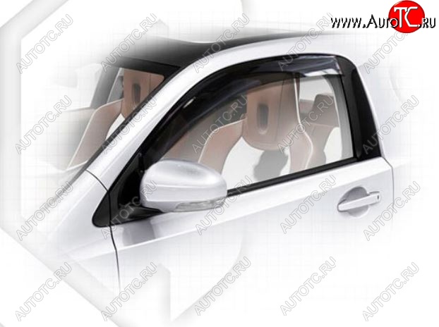 1 839 р. Дефлектора окон CA-Plastic  Toyota IQ (2008-2016) (Classic полупрозрачный, Без хром.молдинга)  с доставкой в г. Пермь