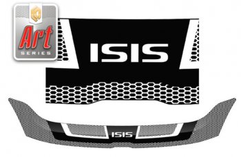 Дефлектор капота CA-Plastic Toyota Isis  XM10 (2004-2009) дорестайлинг, 1-ый рестайлинг (Серия Art белая)