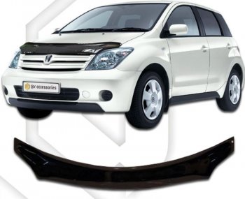 2 079 р. Дефлектор капота CA-Plastic Toyota Ist XP60 дорестайлинг (2001-2005) (серия Classic черный, Без надписи)  с доставкой в г. Пермь. Увеличить фотографию 2