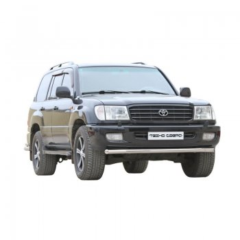Защита переднего бампера ТехноСфера (Техно Сфера) (нержавейка, d63.5 mm) Toyota Land Cruiser  100 (1998-2002) дорестайлинг