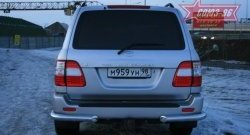 12 419 р. Защита заднего бампера из боковых уголков Souz-96 (d76) Toyota Land Cruiser 100 дорестайлинг (1998-2002)  с доставкой в г. Пермь. Увеличить фотографию 2