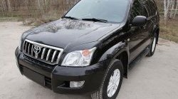 1 099 р. Реснички RA на фары Toyota Land Cruiser Prado J120 (2002-2009) (Неокрашенные)  с доставкой в г. Пермь. Увеличить фотографию 2