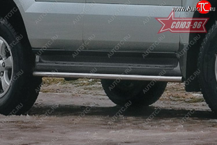 10 079 р. Защита штатного порога Souz-96 (d42) Toyota Land Cruiser Prado J120 (2002-2009)  с доставкой в г. Пермь