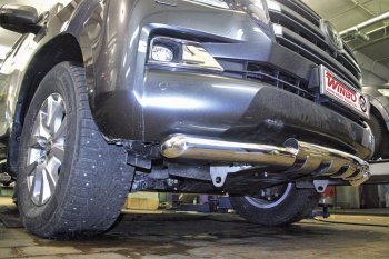 15 799 р. Защита переднего бампера WINBO (Ø76 мм, нержавейка) Toyota Land Cruiser Prado J150 дорестайлинг (2009-2013)  с доставкой в г. Пермь. Увеличить фотографию 4