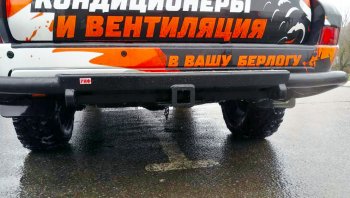 50 189 р. Бампер задний силовой РИФ Toyota Land Cruiser Prado J120 (2002-2009) (С квадратом под фаркоп)  с доставкой в г. Пермь. Увеличить фотографию 4