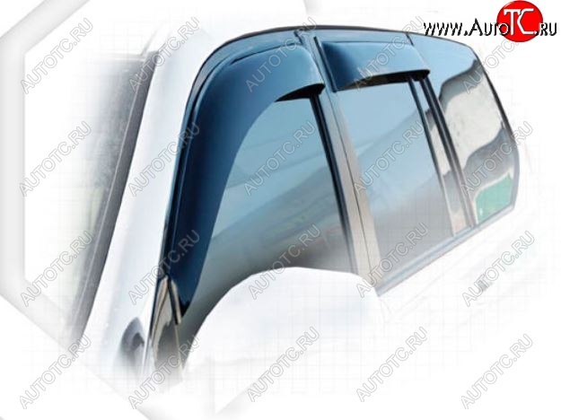 2 079 р. Дефлектора окон (J120-J125) CA-Plastic  Toyota Land Cruiser Prado  J120 (2002-2009) (Classic полупрозрачный, Без хром.молдинга, Крепление только на скотч)  с доставкой в г. Пермь