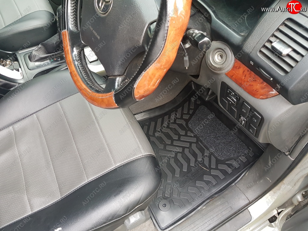 2 099 р. Комплект ковриков в салон (правый руль) Aileron 3D (с подпятником) Toyota Land Cruiser Prado J120 (2002-2009)  с доставкой в г. Пермь
