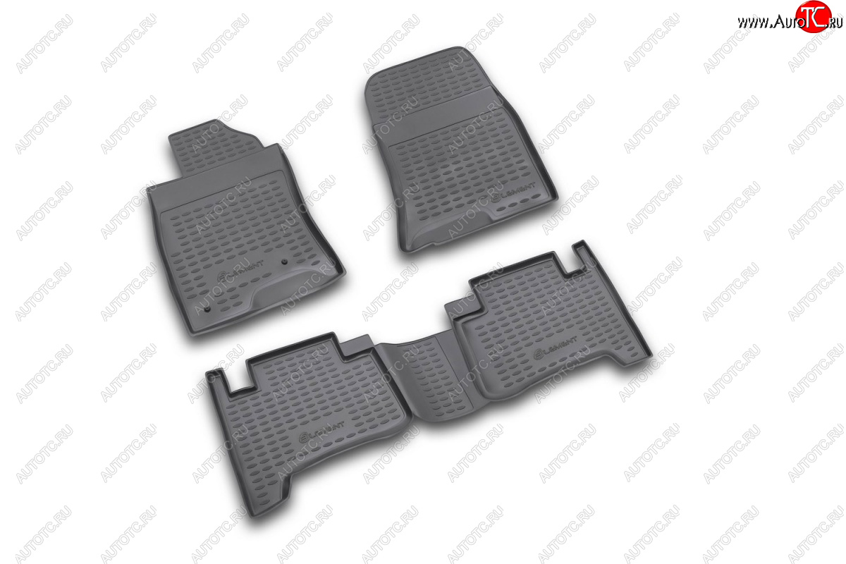 2 449 р. Комплект ковриков салона Element (полиуретан) Toyota Land Cruiser Prado J120 (2002-2009) (Серые)  с доставкой в г. Пермь