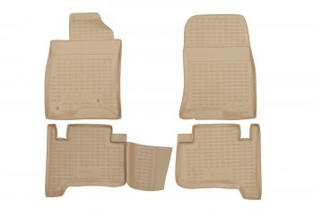 Коврики в салон Element (полиуретан) Toyota Land Cruiser Prado J120 (2002-2009) (Бежевые)